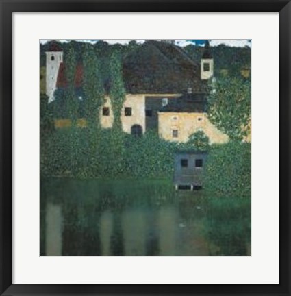 Framed Unterach Manor On The Attersee Lake Print