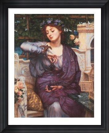 Framed Libra And Her Sparrow, 1907 Print