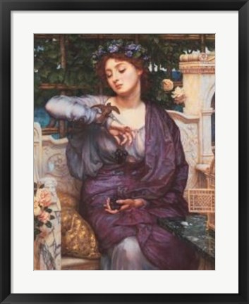 Framed Libra And Her Sparrow, 1907 Print