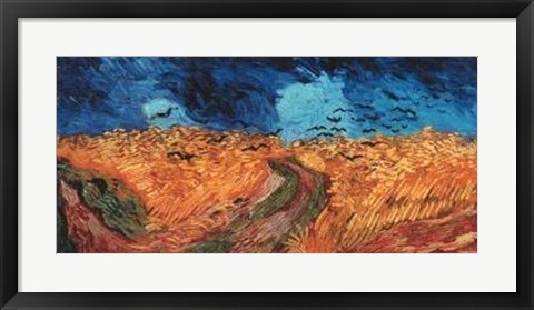 Framed Wheatfield With Crows, 1890 Print