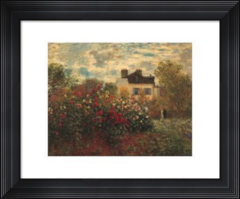 Framed Artist Garden In Argenteuil Print