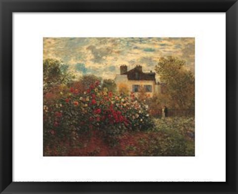 Framed Artist Garden In Argenteuil Print