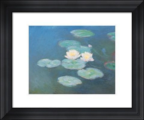 Framed Nympheas Effet Du Soir Print