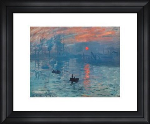 Framed Impression, Sunrise, c.1872 (blue) Print