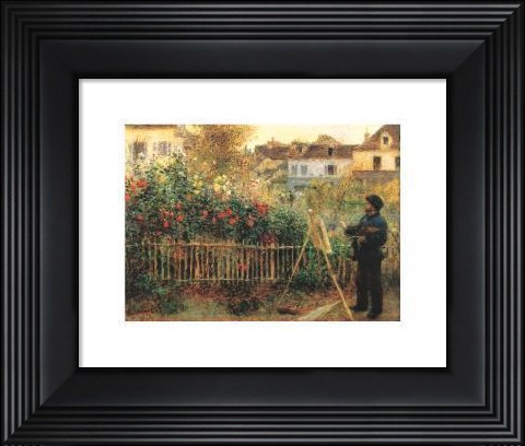Framed Monet Painting in his Garden at Argenteuil, c.1873 Print