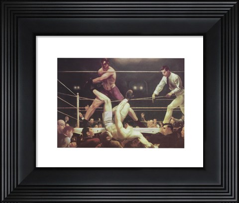 Framed Dempsey And Firpo Print