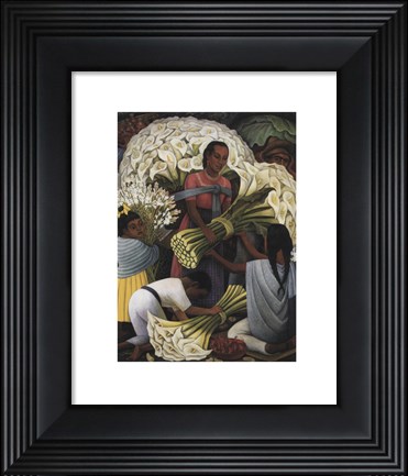 Framed Flower Vendor Print