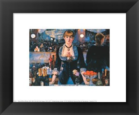 Framed Bar At The Follies Bergere Print