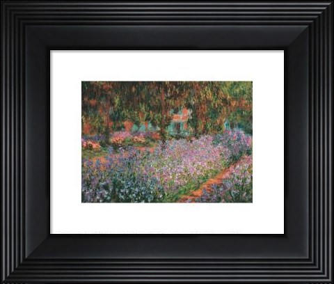 Framed Artist&#39;s Garden At Giverny, 1900 Print