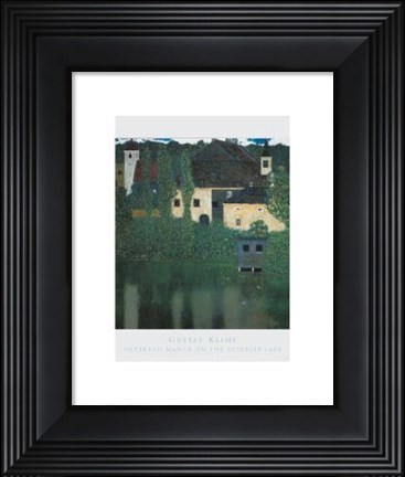 Framed Unterach Manor and Lock Chamber on the Attersee Lake, c.1908 Print