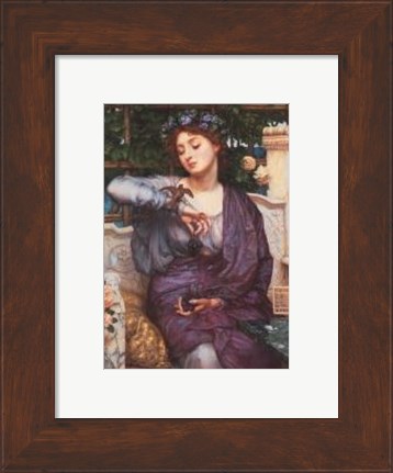 Framed Libra And Her Sparrow, 1907 Print
