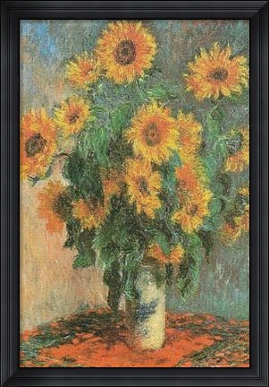 Framed Sunflowers, 1881 Print