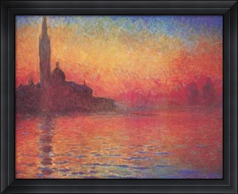 Framed Dusk in Venice Print