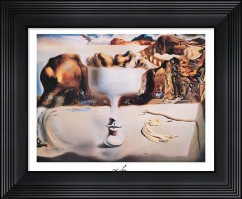 Framed Appariton Of Face And Fruit Dish On A Be Print