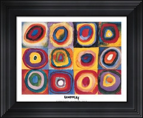 Framed Farbstudie Quadrate, 1913 Print