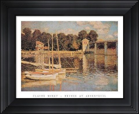 Framed Bridge At Argenteuil Print