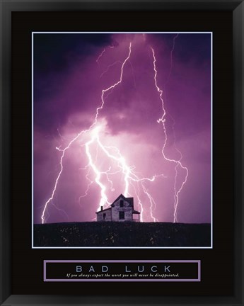 Framed Bad Luck-Lightning Print