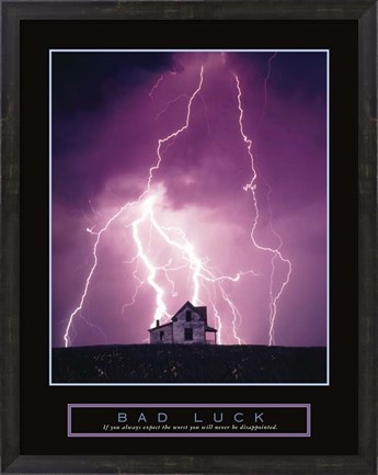 Framed Bad Luck-Lightning Print