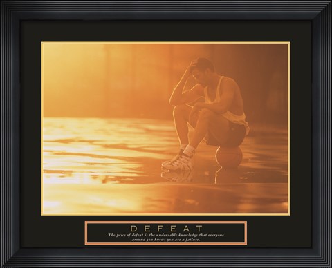 Framed Defeat - Basketball Print