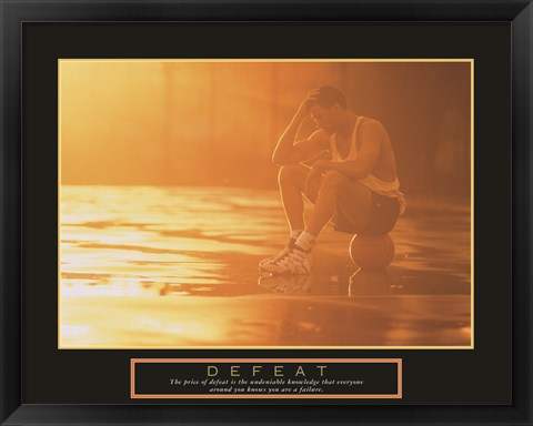 Framed Defeat - Basketball Print