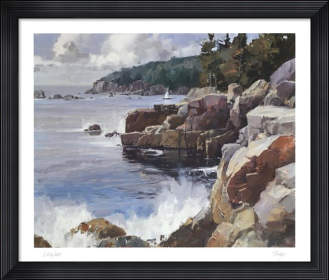 Framed Rocky Coast Print