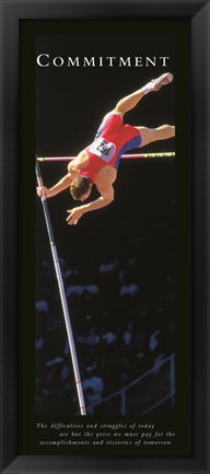 Framed Commitment  Pole Vaulter Print