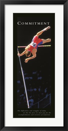 Framed Commitment  Pole Vaulter Print