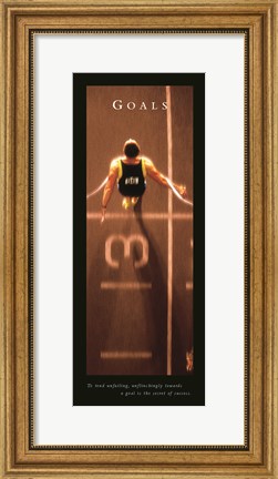 Framed Goals-Finish Line Print