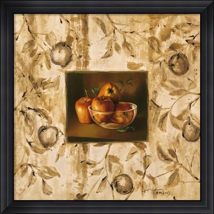 Framed Manzanas En La Mesa Print
