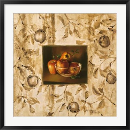 Framed Manzanas En La Mesa Print