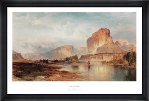 Framed Cliffs Of Green River Print