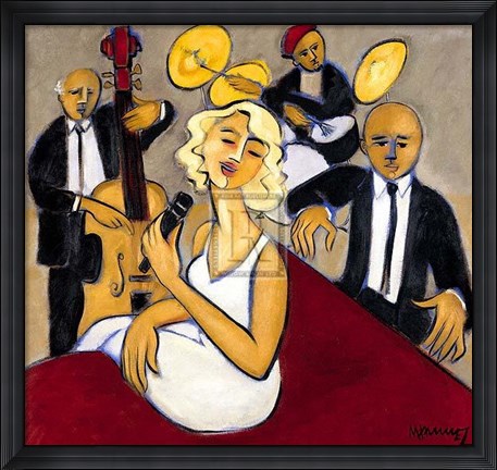 Framed Jazz Ensemble (Le) Print