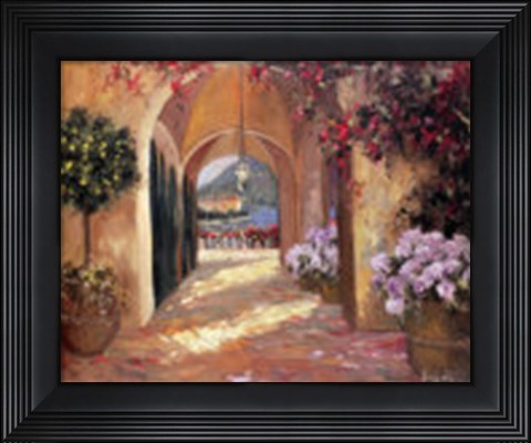 Framed Mediterranean Portico Print