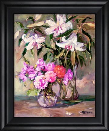 Framed Enchantment Lilies I Print