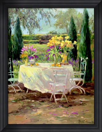 Framed Tuscan Garden II Print