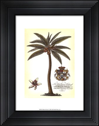Framed Palm and Crest I Print