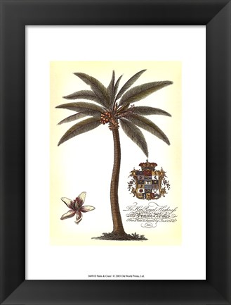 Framed Palm and Crest I Print
