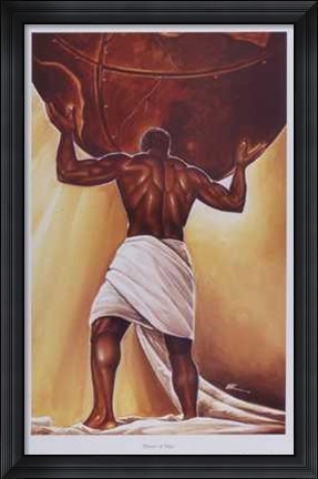 Framed Power Of Man Print