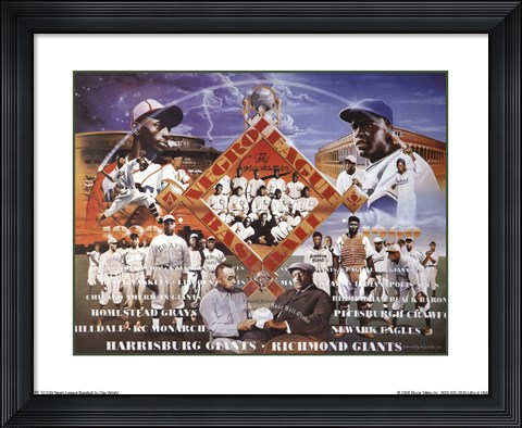 Framed Negro League Baseball Print