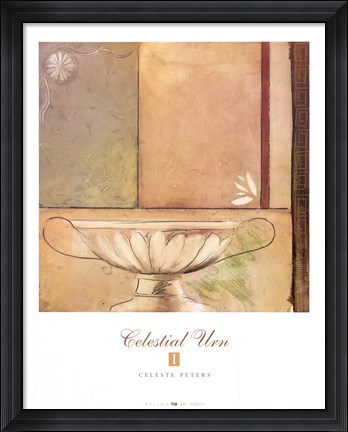 Framed Celestial Urn I Print