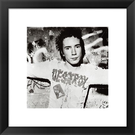 Framed Johnny Rotten, Destroy Print