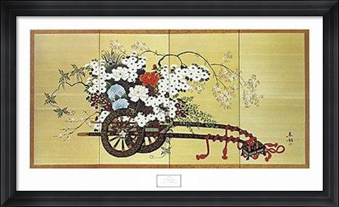 Framed Flower Cart Print
