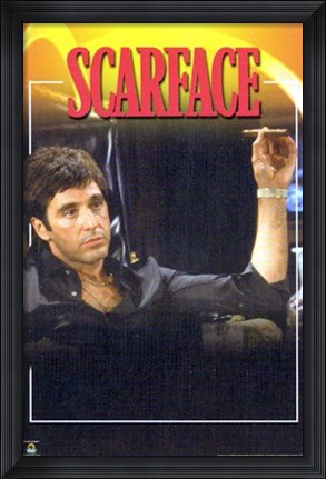 Framed Scarface, In Chair Print