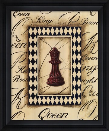 Framed Chess Queen Print