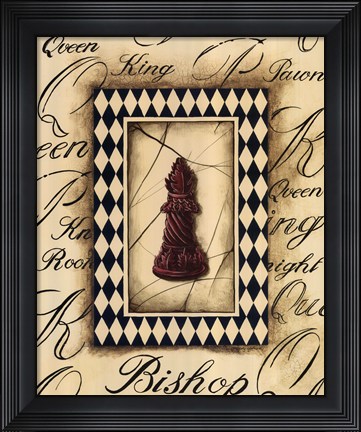 Framed Chess Bishop Print