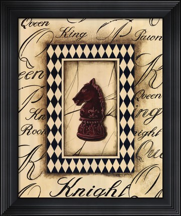 Framed Chess Knight Print