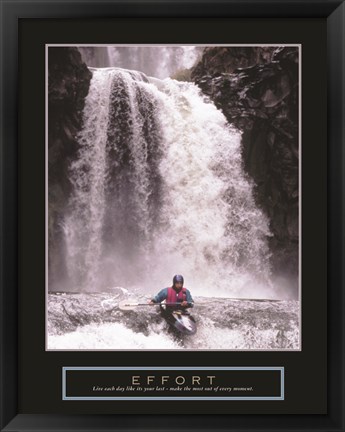 Framed Effort - Kayaker Print