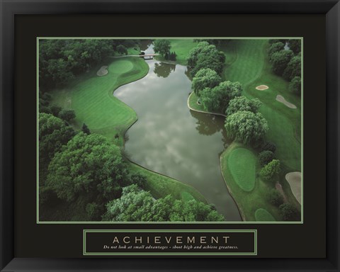 Framed Achievement - Golf Course Print