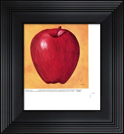 Framed Apple on Lemon Print