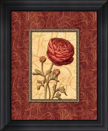 Framed Red Passion I Print